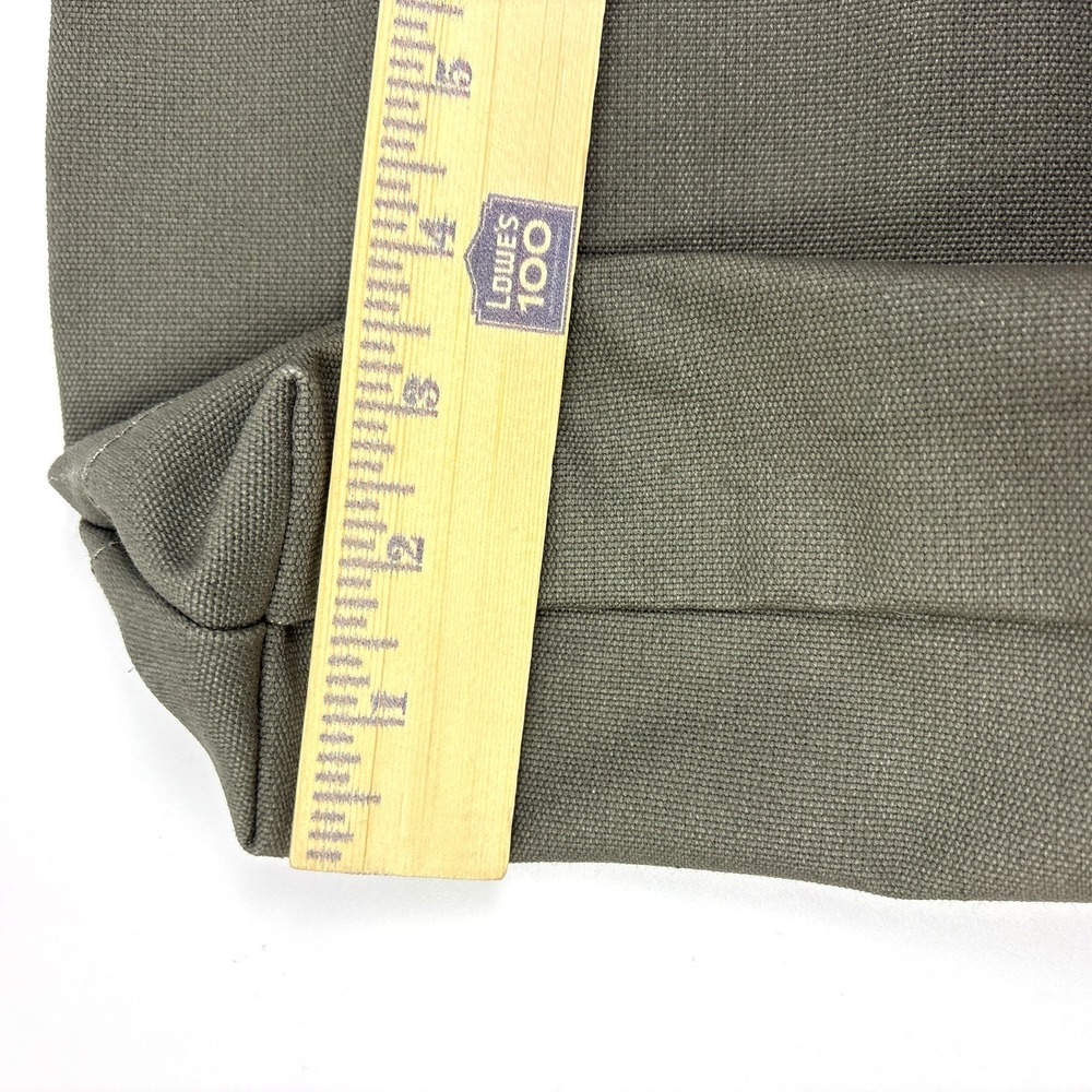 NWT Monocle Voyage Canvas Tote Bag Olive Green Shoulder Strap Handle Snap Close - Picture 5 of 15